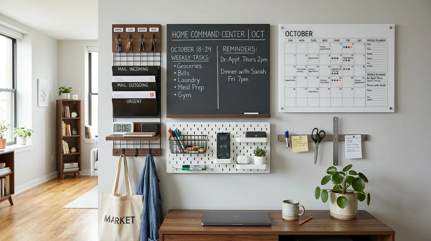 Create kid friendly access where the routine needs it inspiration for a home command center.